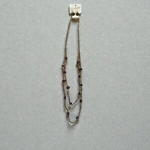 Chic Gold and Purple Beaded Necklace